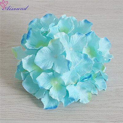 10pcs 20cm Large Silk Hydrangea Flower Stem Floral Branch For Wedding Decoration DIY Floral Wall Supplies