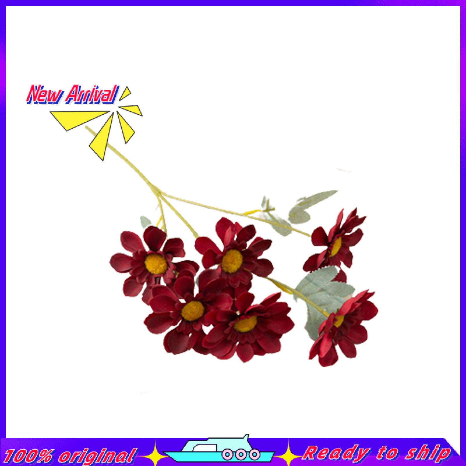 1Pc  Flower Handmade 6 Heads Portable DIY Decoration Simulation Chrysanthemum for Party