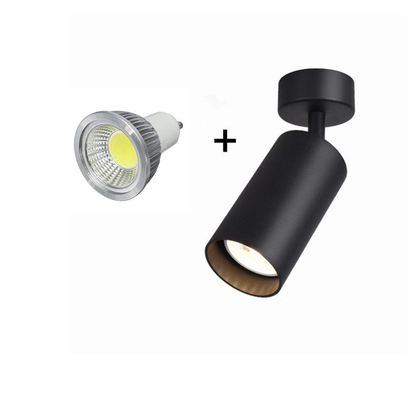 360 Degree Rotatable Surface Mounted Dimmable Wall Lamp with 9W 12WGU10 Bulb Replaceable rch Wall Lamp for Kitchen Living room