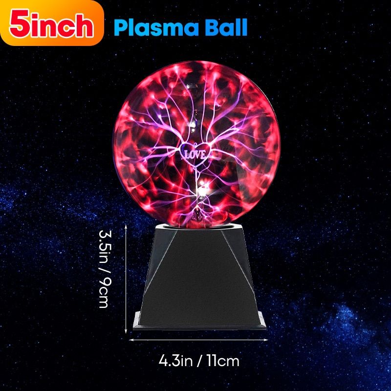 Novelty Lighting Magic Plasma Ball Lamp Touch Sensitive Electrostatic Induction LED Night Decorative Light For Household