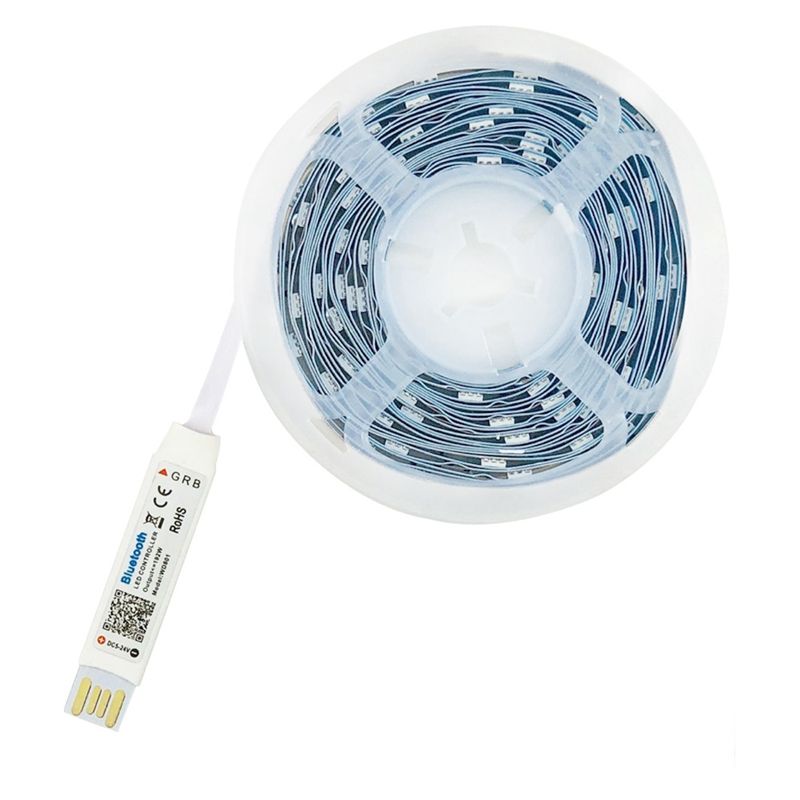 LED Strip Light Bluetooth Flexible Lamp Tape Diode SMD5050 DC5V Desk Screen TV Background Room Lighting USB Cable,1M