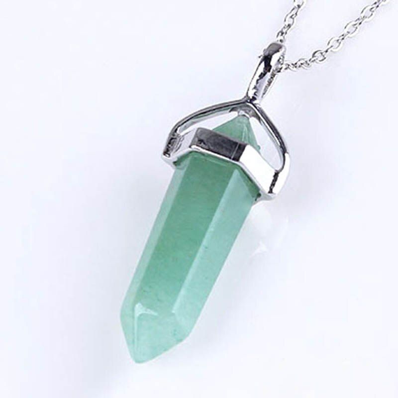 Couple Ornament European Style Natural Crystal Hexagonal Column 1Pcs Quartz Mineral Jewelry Fashion Decoration Pendant