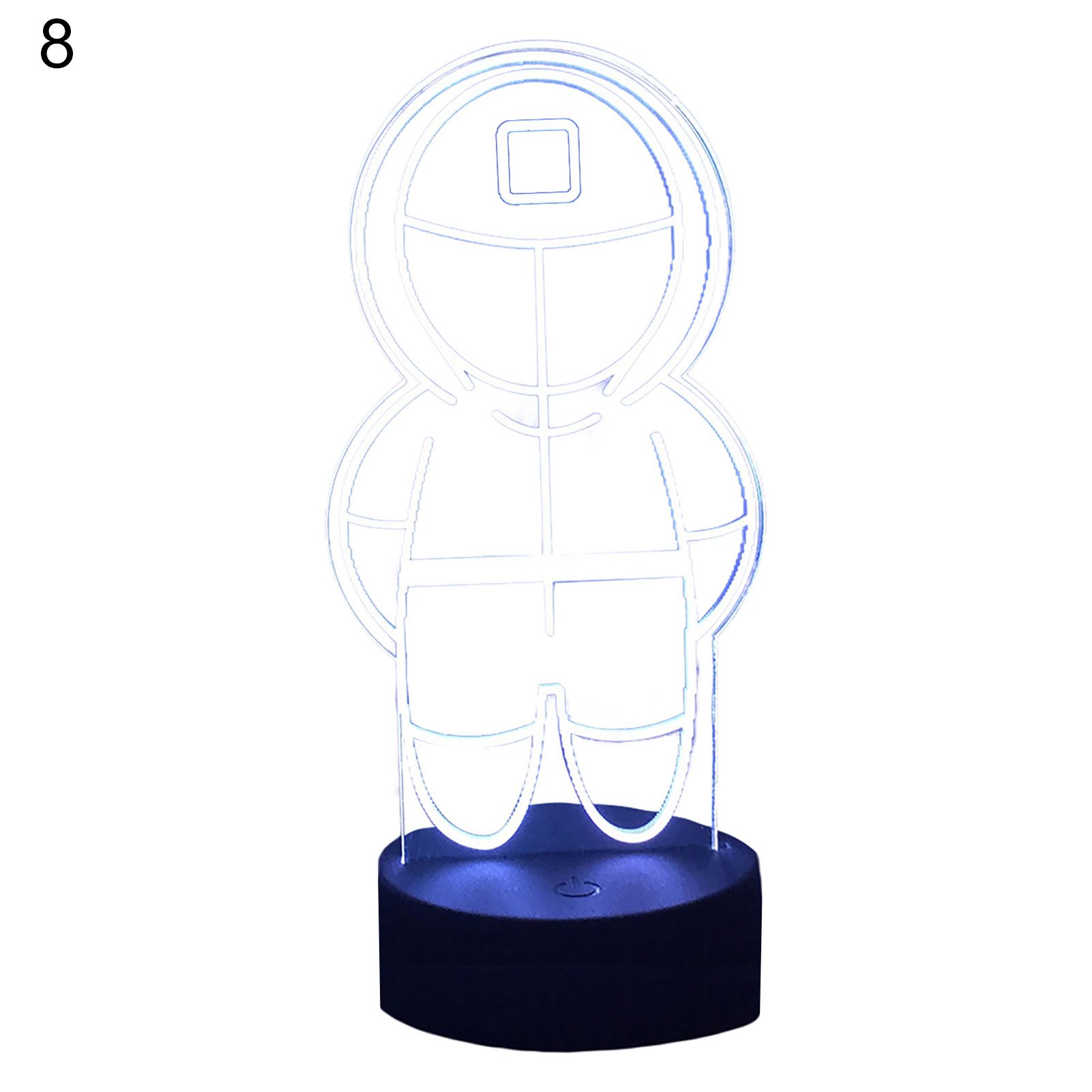 Night Light Multi-purpose Eye-protection Remote Control 3D Squid Game Series USB Night Lamp Decor for Home