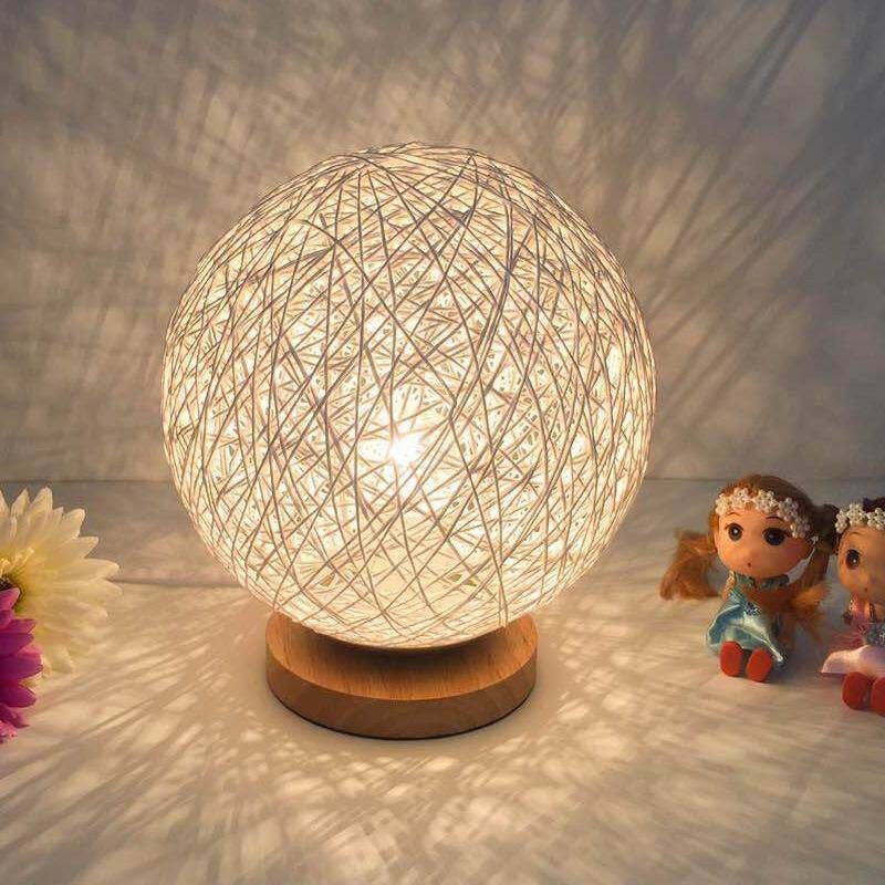 Bedside lamp led nightlight rattan lamp decorated table lamp