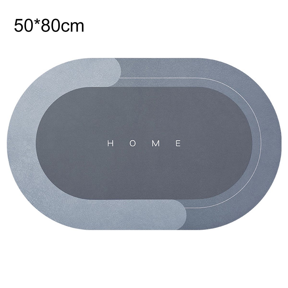 Super Absorbent Floor Mat Non Slip Polyester Foldable Rectangle Bathing Room Rug for Door