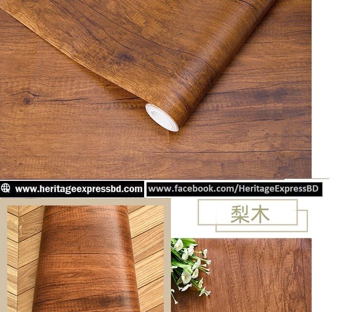 Wood Grain Contact Paper Vinyl Self Adhesive Shelf Liner for Kitchen Cabinets Shelves Table Desk Dresser Furniture Arts and Crafts Decal 24 Inches by 10 Feet