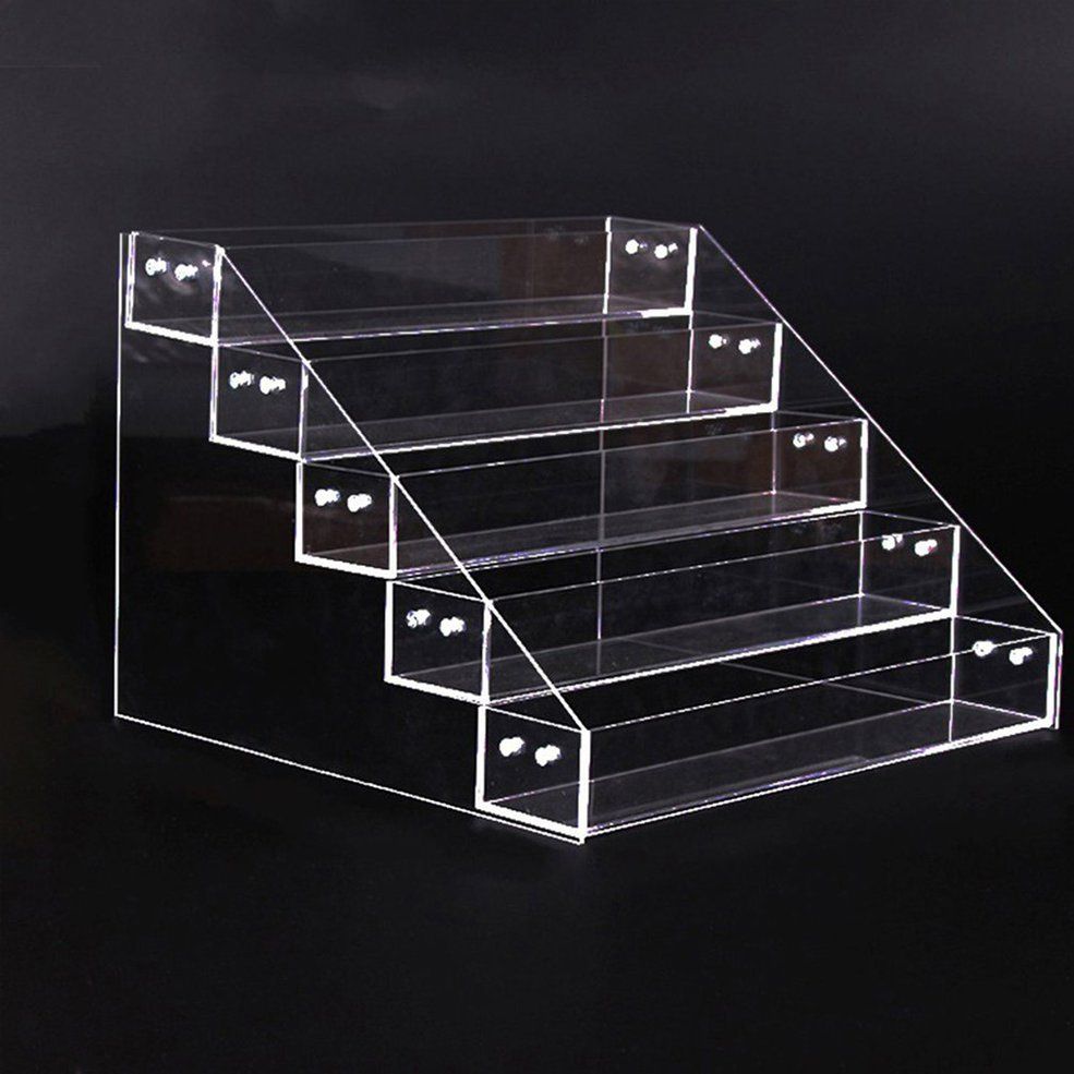 Cosmetic acrylic display stand Removable multi-layer plastic  frame With screws Nail shop cosmetics display rack