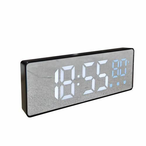 1PC Hot selling LED electronic clock, multi-function mirror silent desk clock, sleeping electronic USB desktop mirror clock home