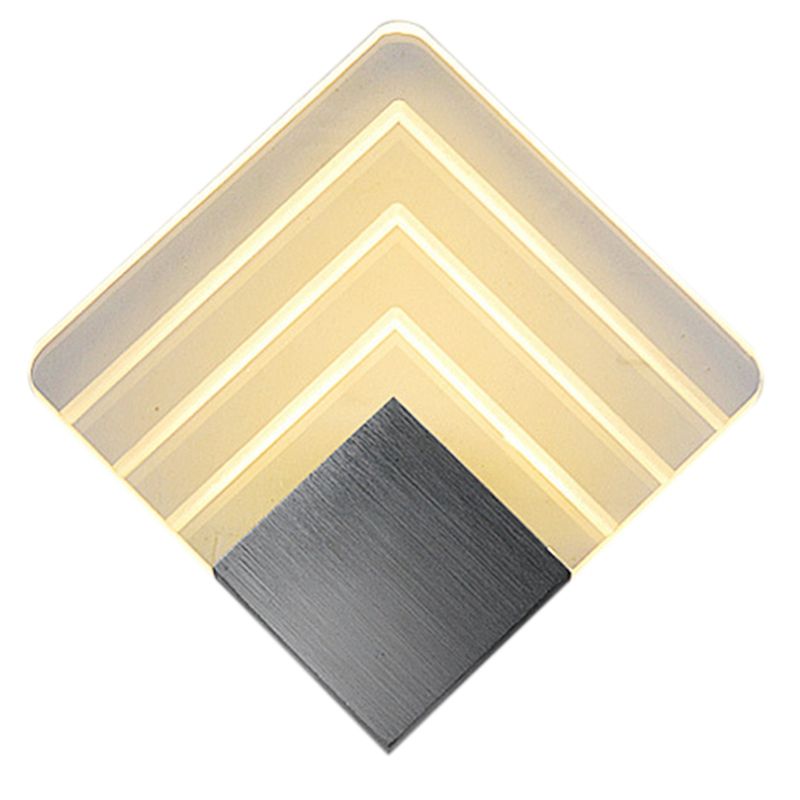 Modern LED Wall Lamp for Bathroom Bedroom 6W Wall Sconce White Indoor Lighting Lamp LED Wall Light Indoor Lighting Black