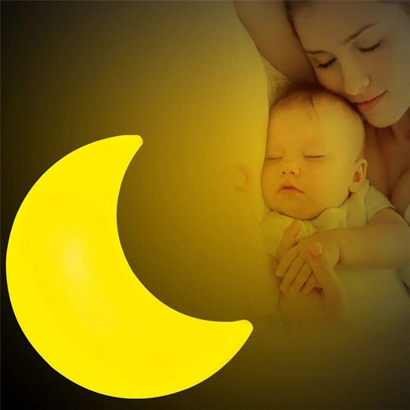Novelty Sensor Night Light Moon Pulg-in Socket Wall Lamp