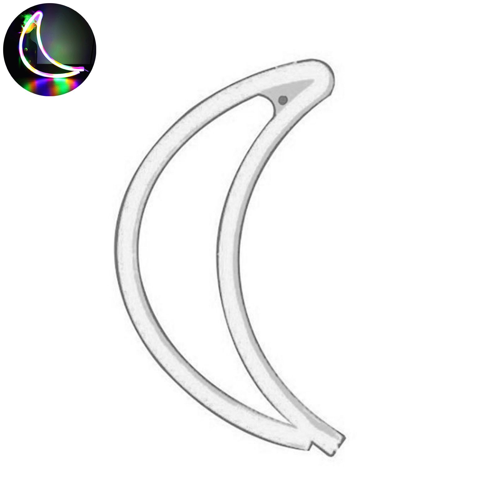 Neon Night Light Decorative Creative Moon Shape LED Neon Lamp