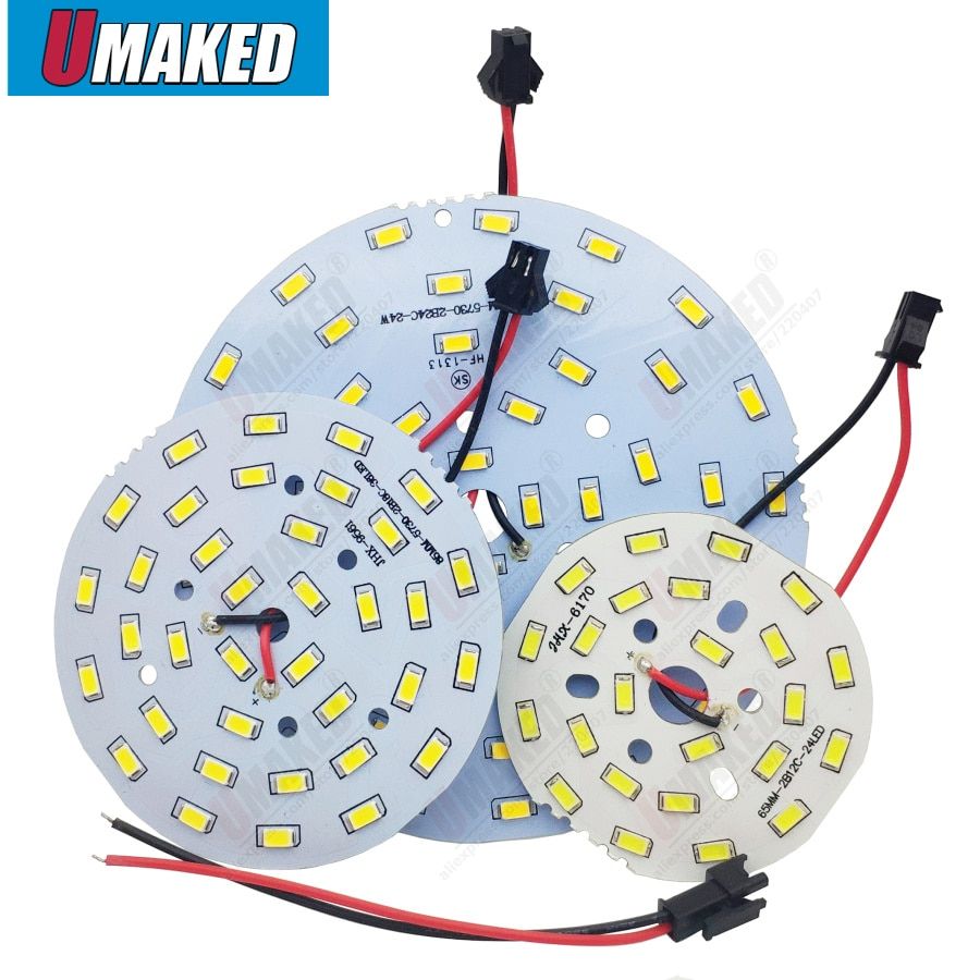 3W 5W 7W 9W 12W 15W 18W 20W 24W SMD5730 Brightness SMD Light Board Led Lamp Panel weld connector For Ceiling bulb downlight DIY