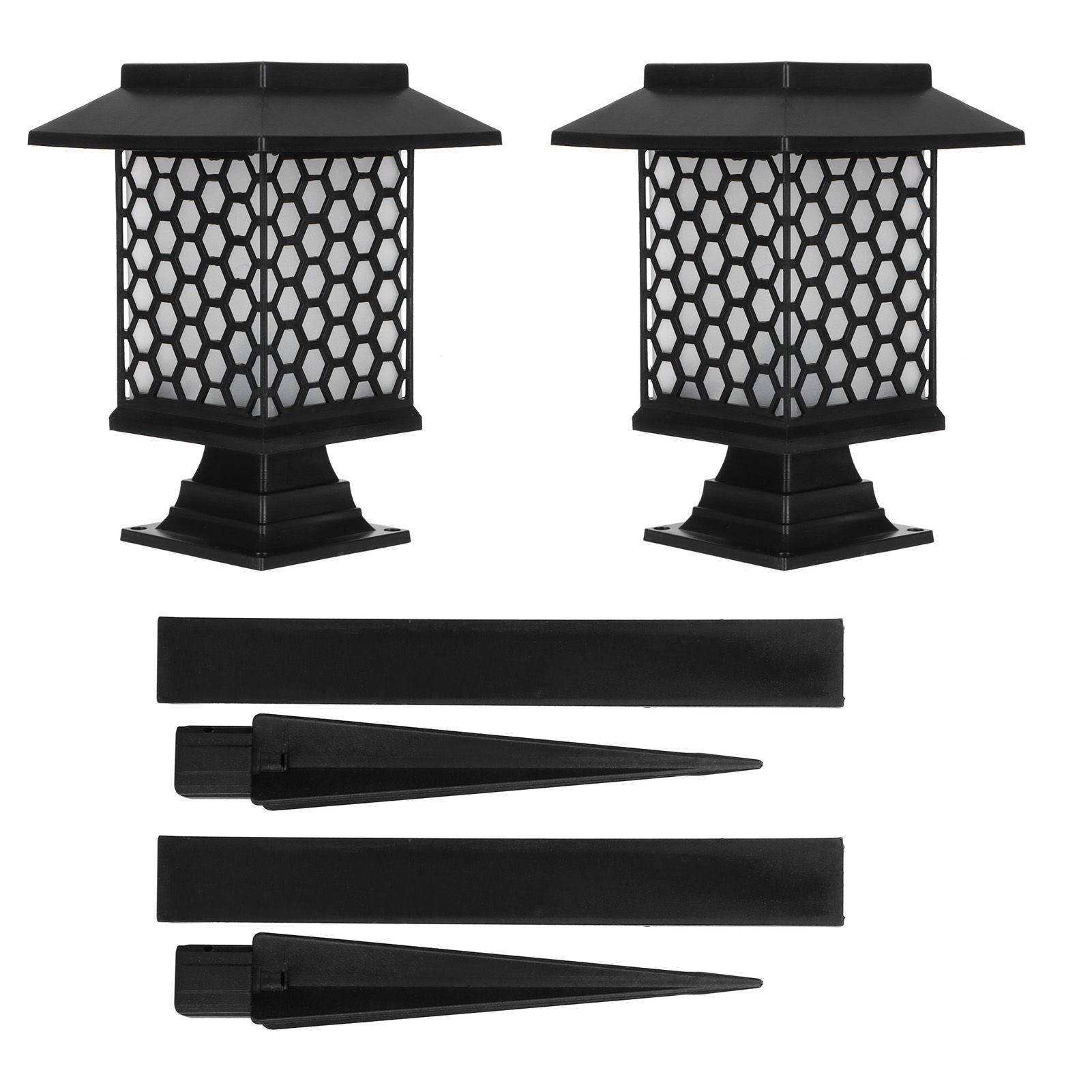 2Set Garden Lamp Waterproof Yard Light Solar Powered Landscape Practical