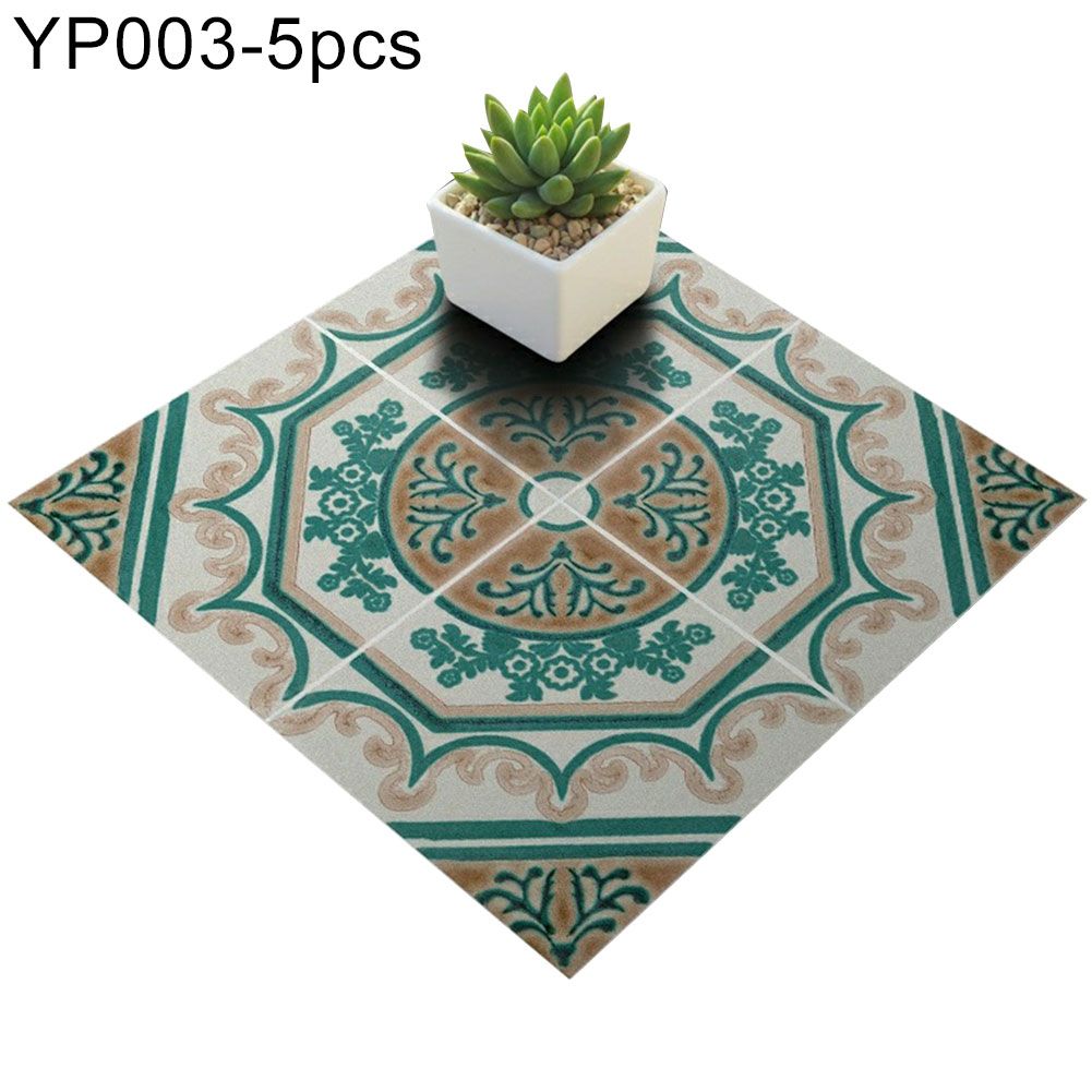 5Pcs Bohemian Style Waterproof Tile Wall Sticker Kitchen Bathroom Decal Decor