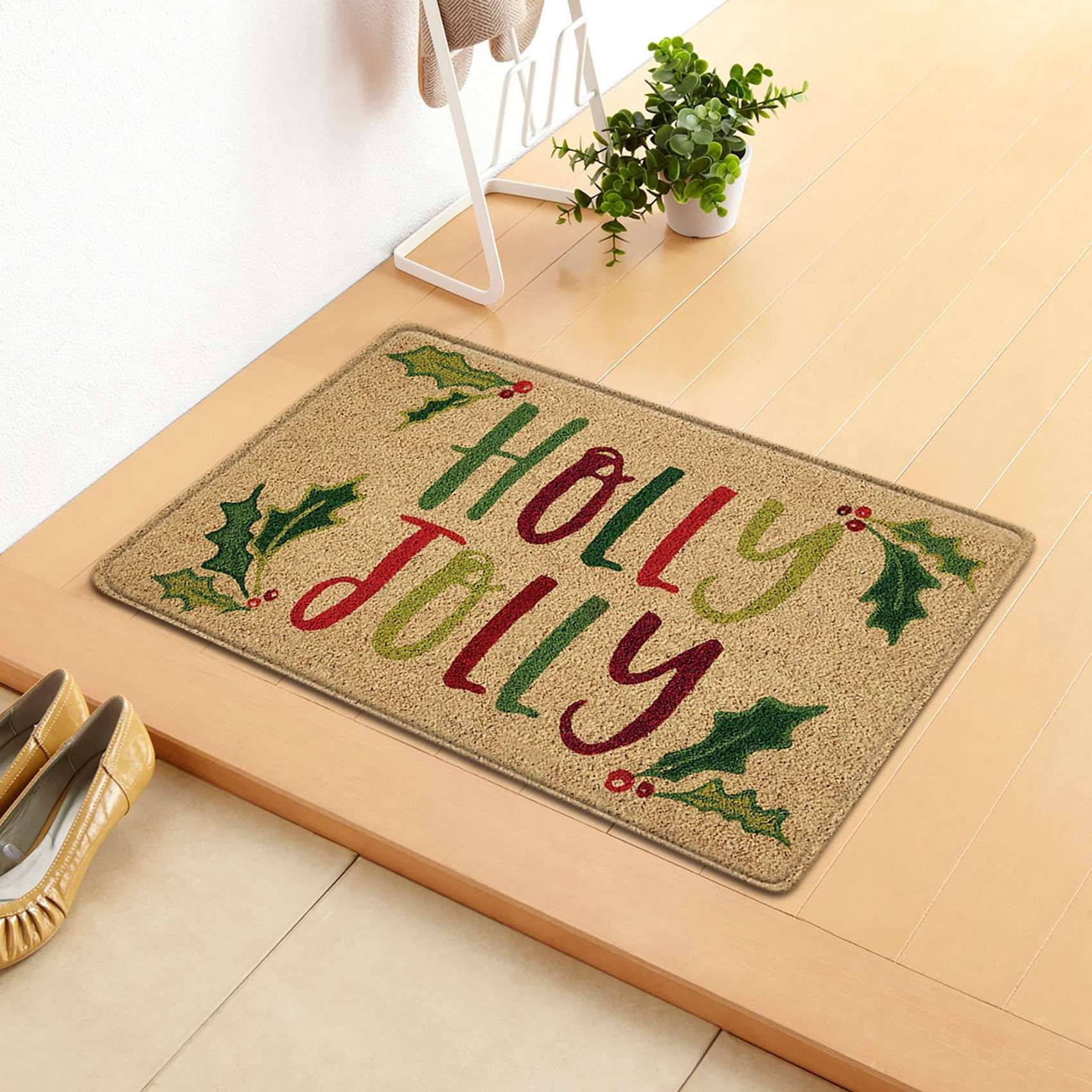 Christmas Door Mat Welcome Decor Non-Slip Doormats Creative Decoration Kitchen Foot Mat Bedroom Living Room Mat A