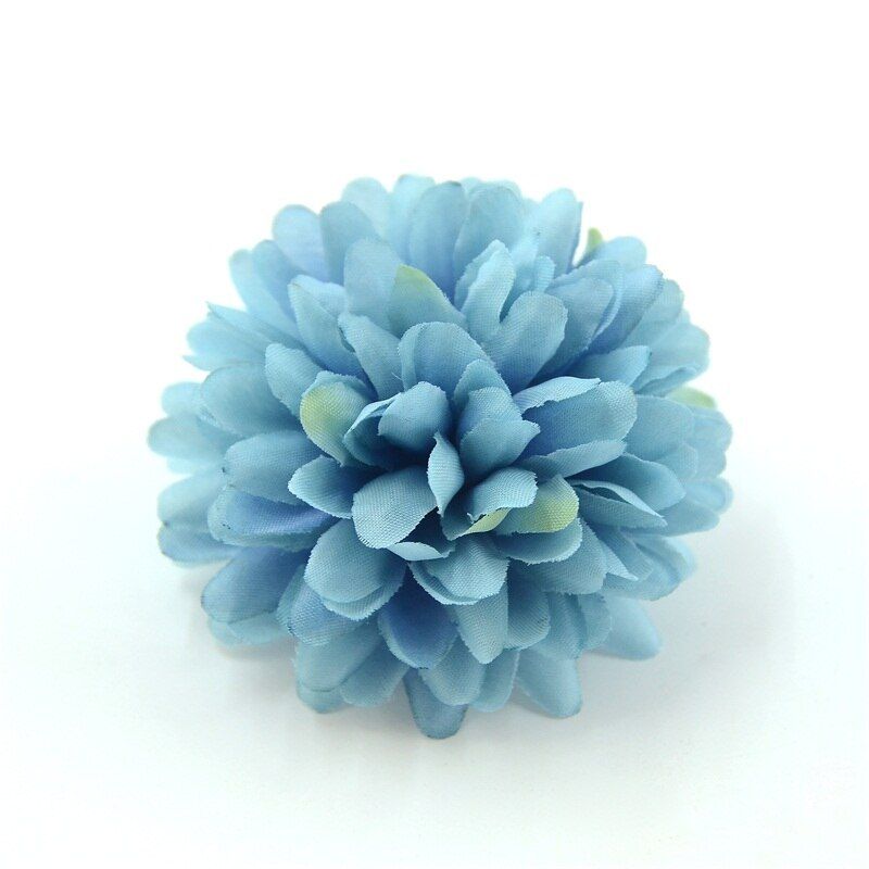 5PCS 7cm Chrysanthemum Artificial Silk Flower Head For Home Wedding Party Decoration Scrapbooking DIY Hydrangea Flowers Wall