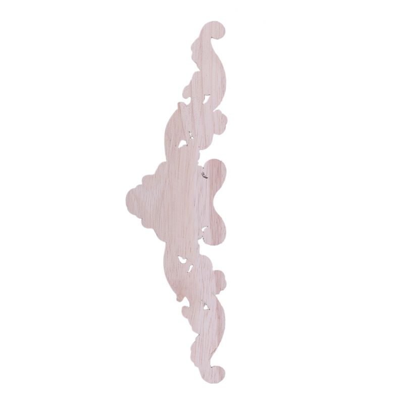 5X Wood Carved Corner Onlay Applique Frame Decor Furniture Craft Unpainted Type:20 x 5cm