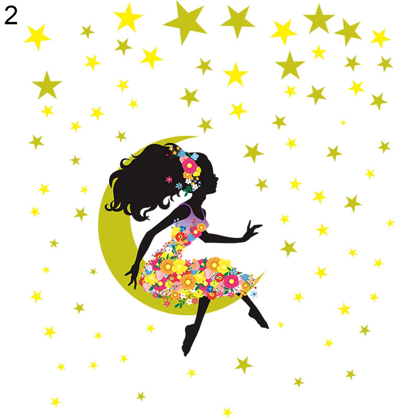 Window Sticker Easy to Use Cartoon Style Sweet Dream Fairy Sticker