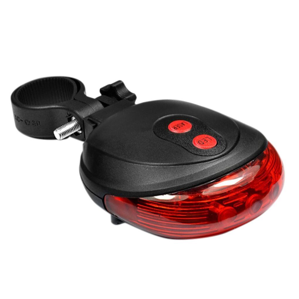 Novelty Lighting Bicycle LED Taillight Safety Warning Light 5 LED+2 Laser Night for Mountain Bike