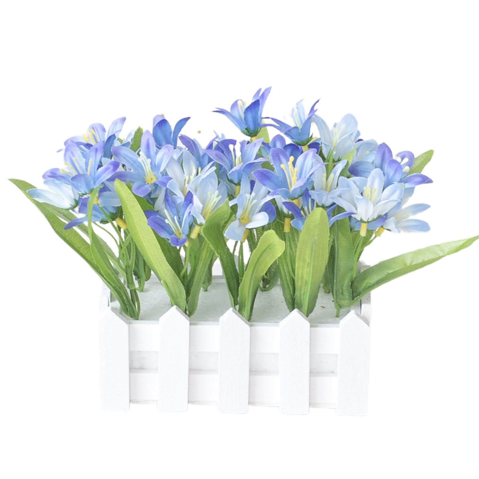 Simulation Flower Pot Fade-less Full of Vitality No Withering Artificial Lily Flower Pot Bonsai for Desktop