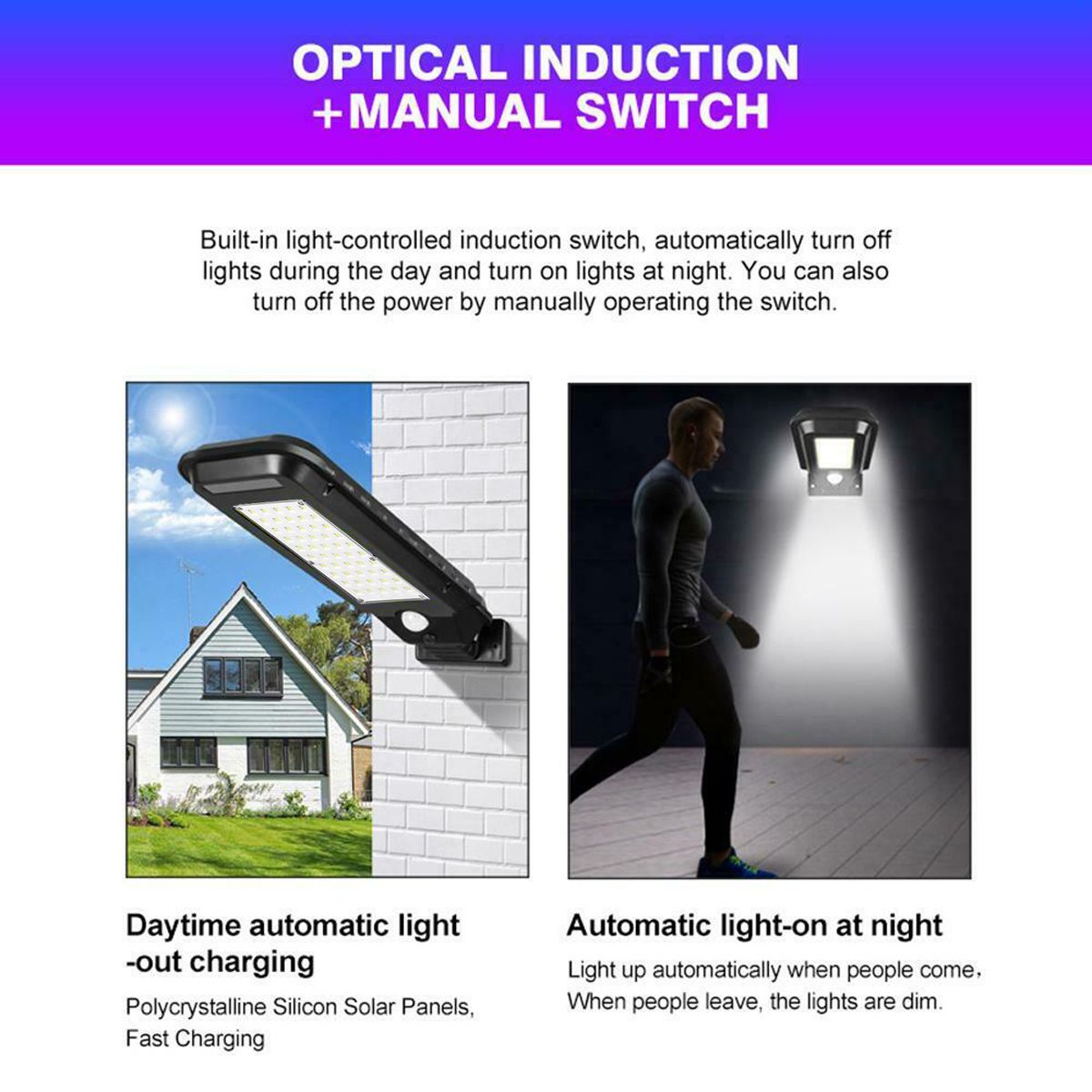 Lamps Waterproof 40/60 LED Street Light LED Solar Lamp Road Floodlight PIR Motion Sensor Wall Light Outdoor Garden Street Pathway Lamp