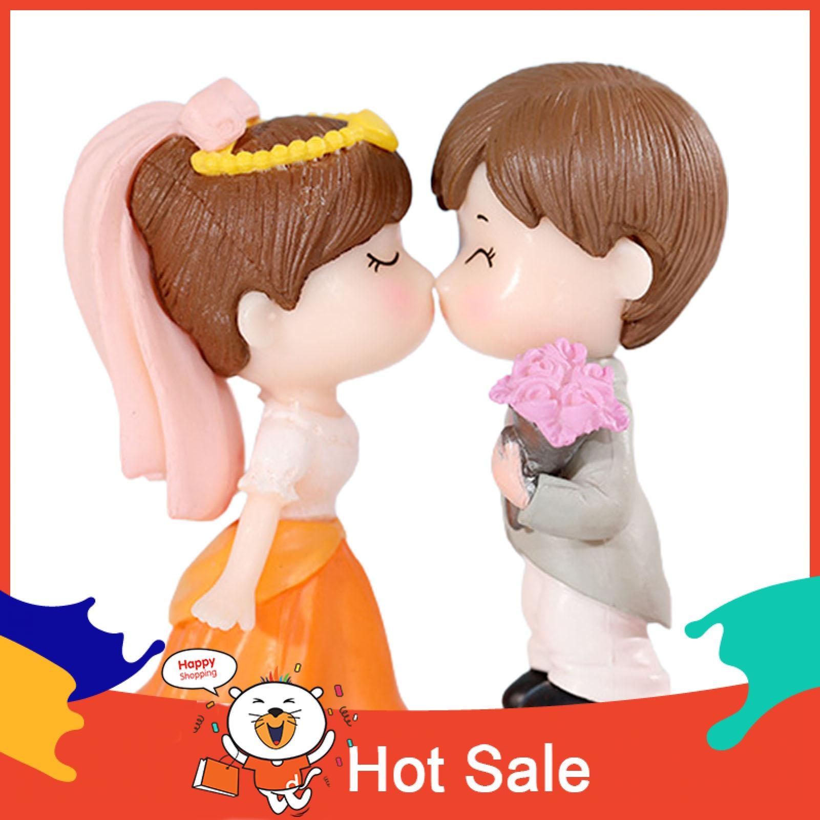 Lovers Figurines Long-lasting Fairy Garden Romantic Lover Sculptures