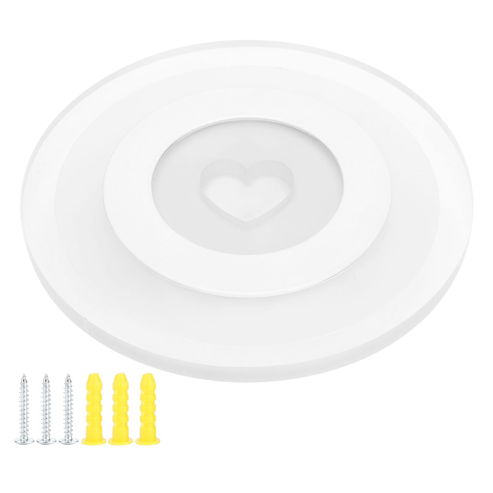 LED Wall Lamp Round Shape Heart Pattern Bedroom Living Room Corridor Light AC85‑265V (3 Color)