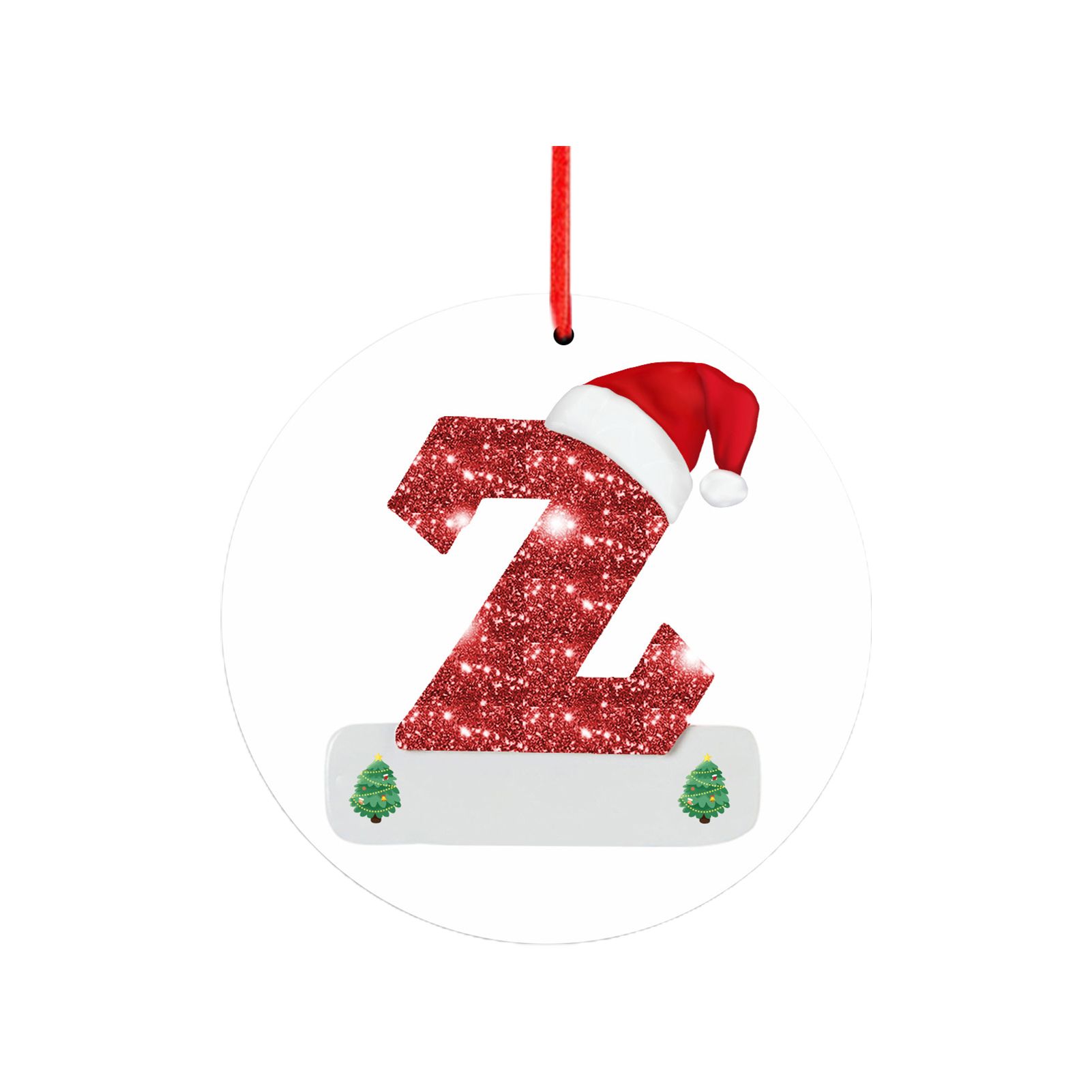 Xmas Alphabet Decor Personalized Christmas 26 Letter Pendant