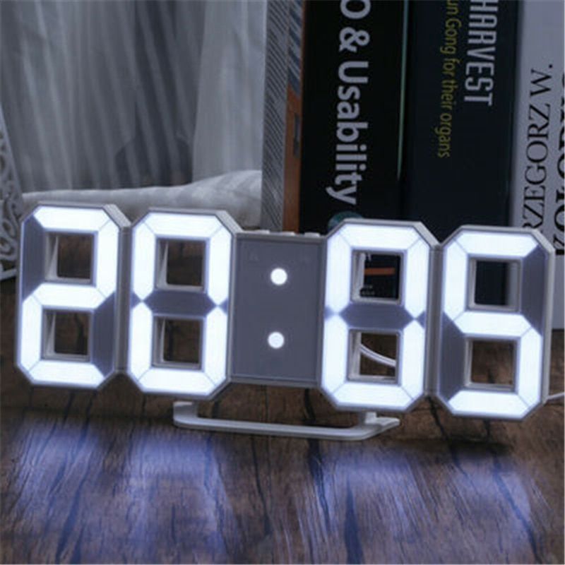 LED Digital Wall Clock Alarm Date Temperature Automatic Backlight Table Desktop Home Decoration Stand hang Clocks wholesale часы