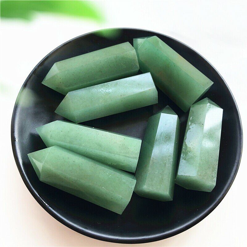 1PC Natural Green Aventurine Crystal Obelisk Quartz Point Reiki Healing Decoration Natural Stones and Minerals