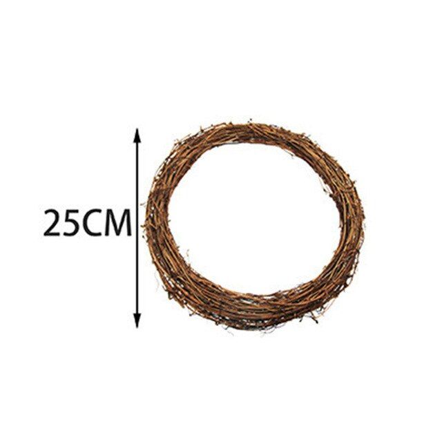 Easter Decoration Wreath 10-30cm Home Decor Natural Rattan Wreath Easter Party Wreath Crafts Egg Decor Spring Wedding Wreath