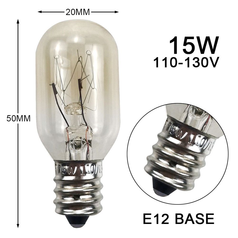 GC E12s Small Screw Refrigerator  Bulb 110-130v 15W Super Bright Lighting Tool For Range Hood Sewing Machine Machine (us Plug) color temperature:2700K (warm white)