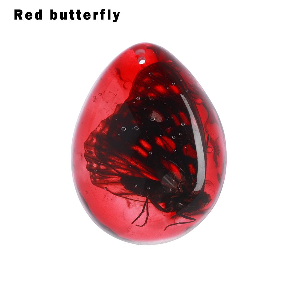 1PC Fashion Natural Insects Amber Stone Ornament Originality Scorpions butterfly Bee Crab Decorations DIY Crafts Pendant Gifts