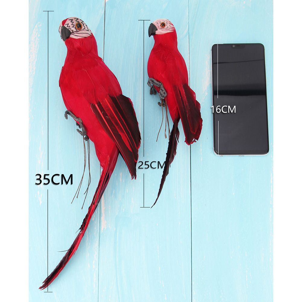 Yfashion 25/35cm Handmade ulation Parrot Feather Ornament arden Bird Prop Decoration