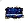 3D Universe Planet Break Wall Bedroom Living Room Wall Art Sticker Home Decor