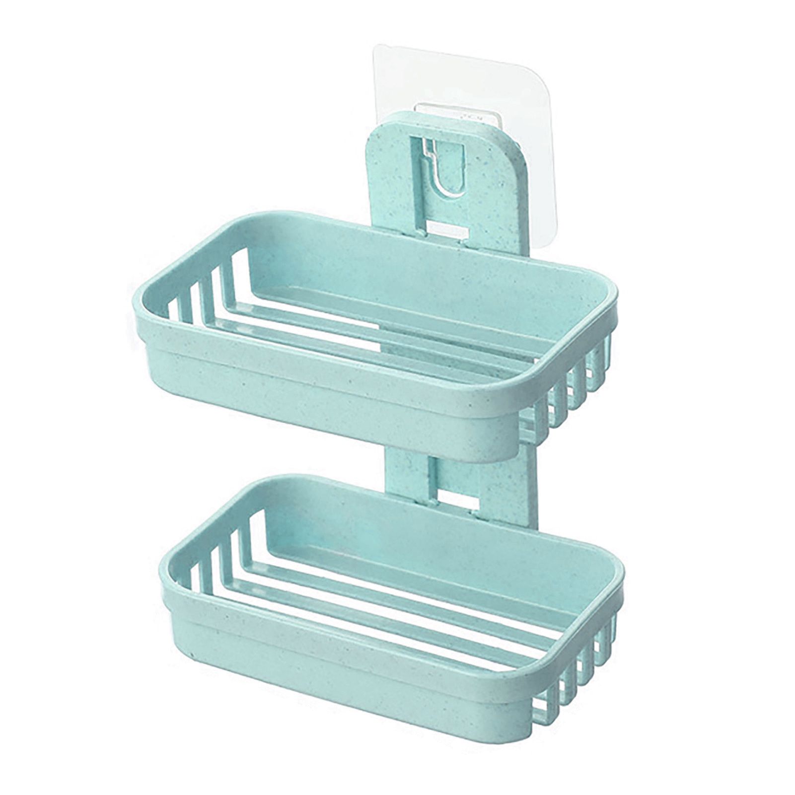Soap Storage Rk Easy Installation Wall Double-deck Soap Dishes Sundries Rk