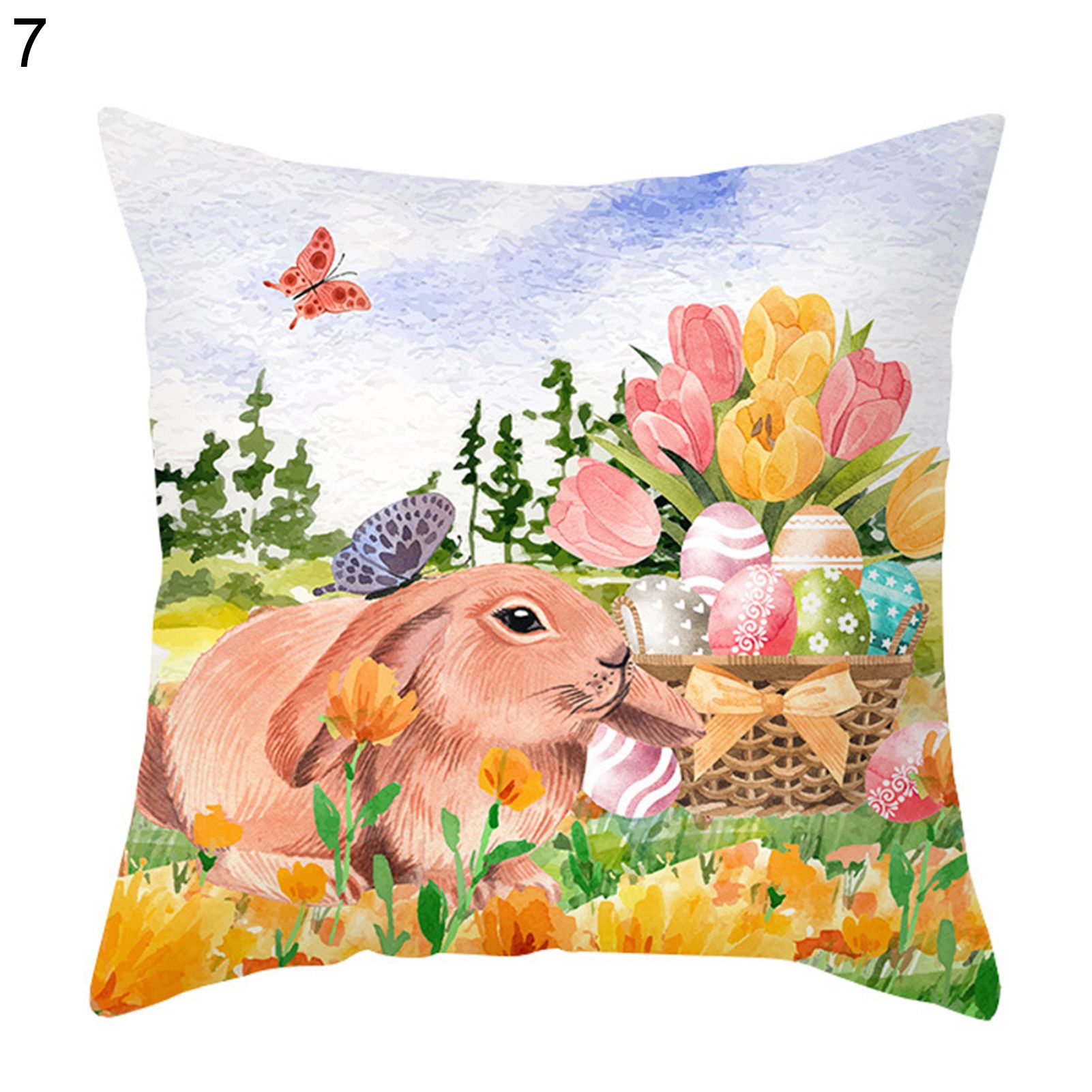Easter Bunny Throw low Cover Non-Fading Spring Easter Bunny Egg Throw low Cover