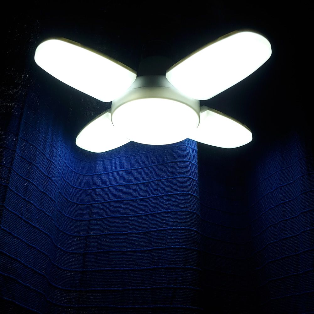 Foldable 4-Leaf Fan LED Light Bulb-Mini Fan Light [30 Watt]