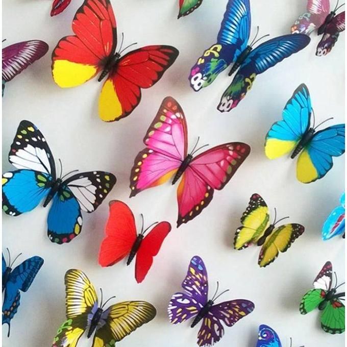 Big Beautiful Butterfly Wall Stickers 4pcs