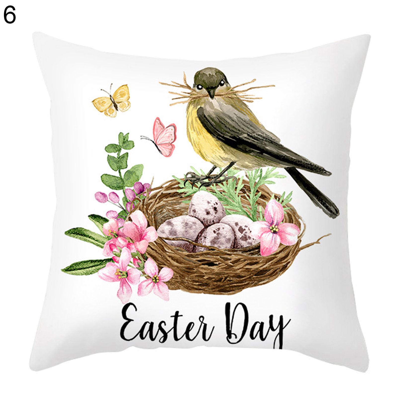 Easter Bunny low Cover Watercolor 45x45cm Spring Easter Bunny Throw Cushion Cover