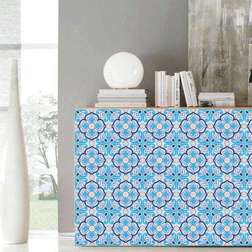 Waterproof Tile Stickers 10pcs Self-adhesive Wall Sticker Decoration for Bathroom Kitchen