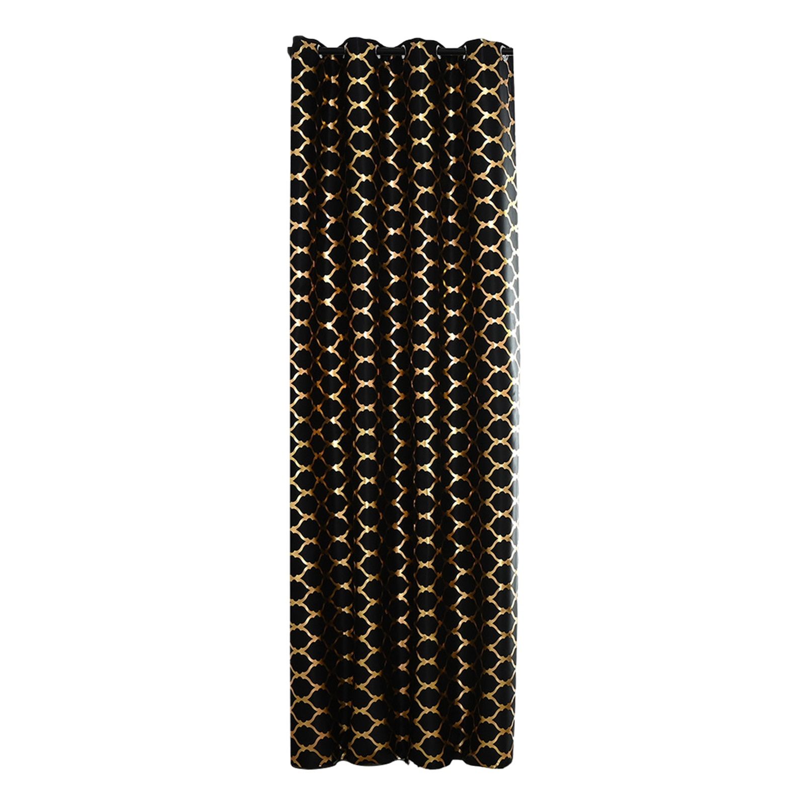 Window Curtain Exquisite Lightproof Polyester Geometric Pattern Bronzing Window Treatment for Living Room