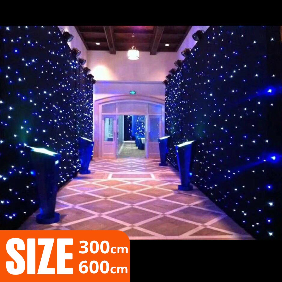 Decorate Your Life 20x10FT LED Stage Star Backdrop Wedding Party Curtain Retardant Controller