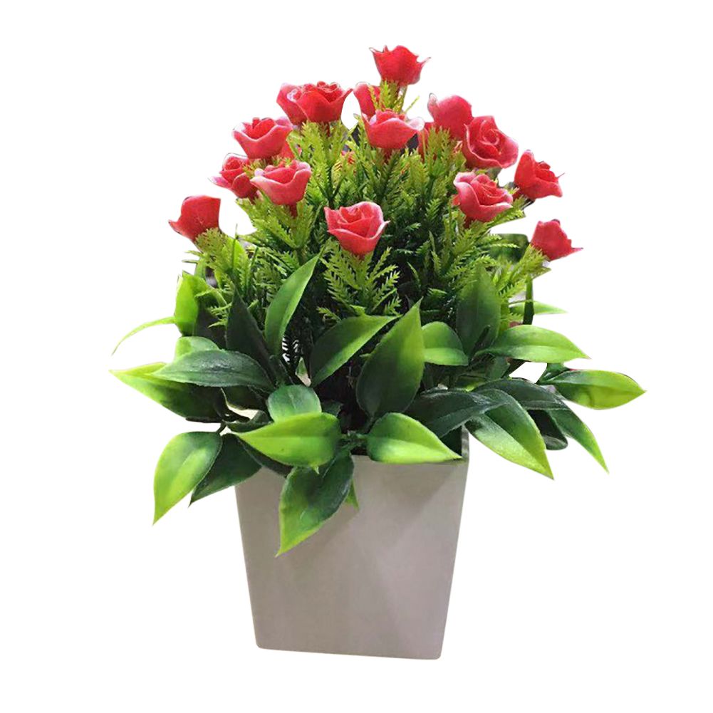 1Pc Potted Artificial Flower Bonsai DIY Garden Wedding Home Office Party Decor