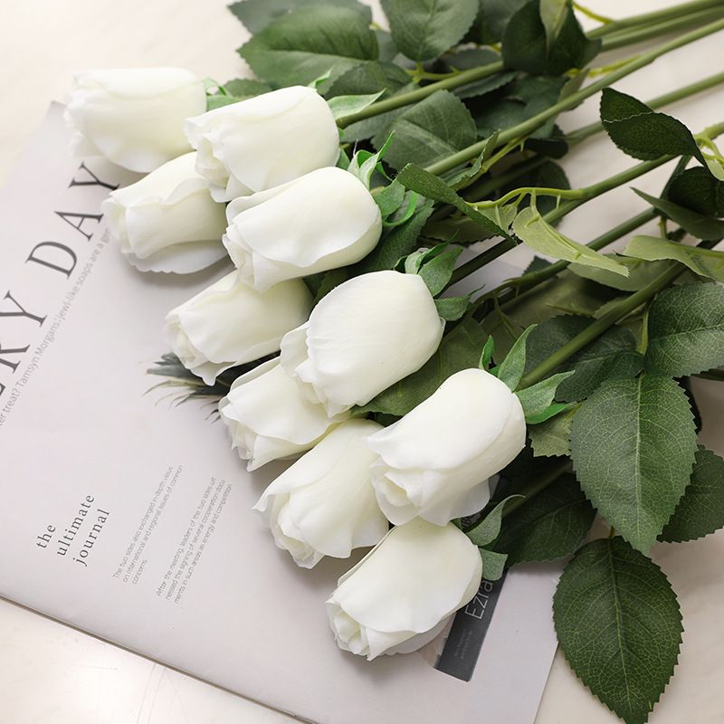 1pc/pack Feel Moisturizing Artificial Roses, Decorative Scrapbook Home Wedding Birthday Decorations 53cm Fake Roses