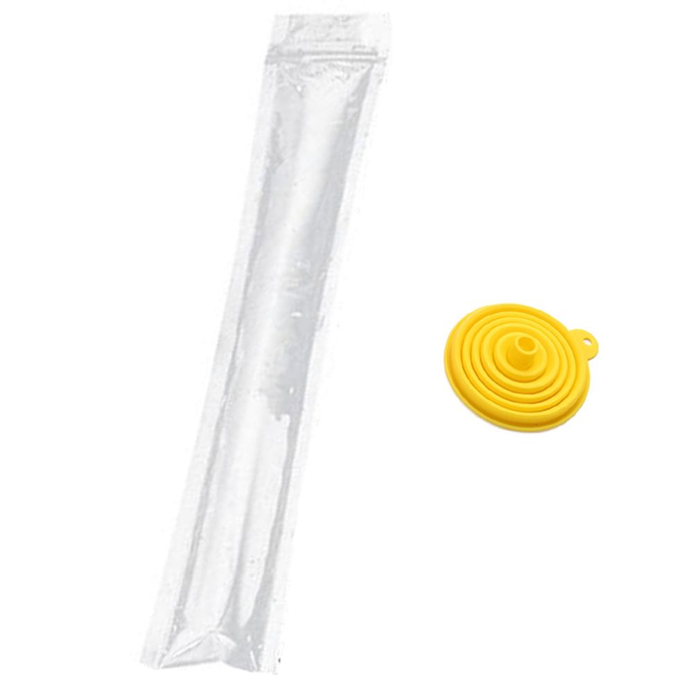100PCS Ice Bags with Funnel DIY Popsicle Maker Ice Sucker Maker Ice Cream Makers Popsicle Molds 55X280mm