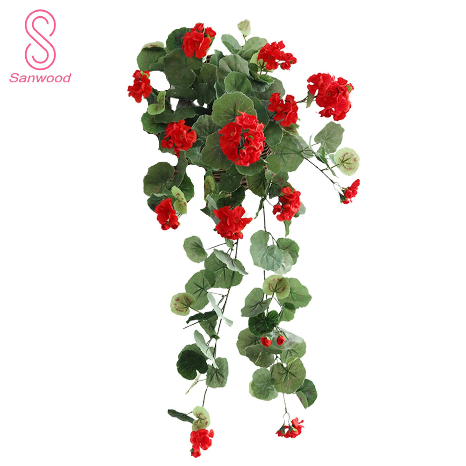 Artificial Flower Hanging Design Stylish Faux Silk Flower Delicate Vivid Fake Rose Flower for Home