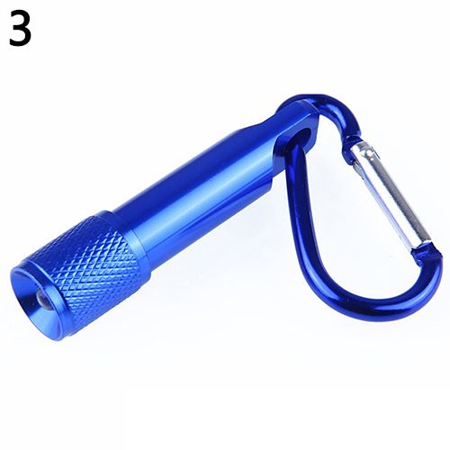 Outdoor Mini LED Flashlight Carabiner Clip Keychain Portable Sports Torch Lamp