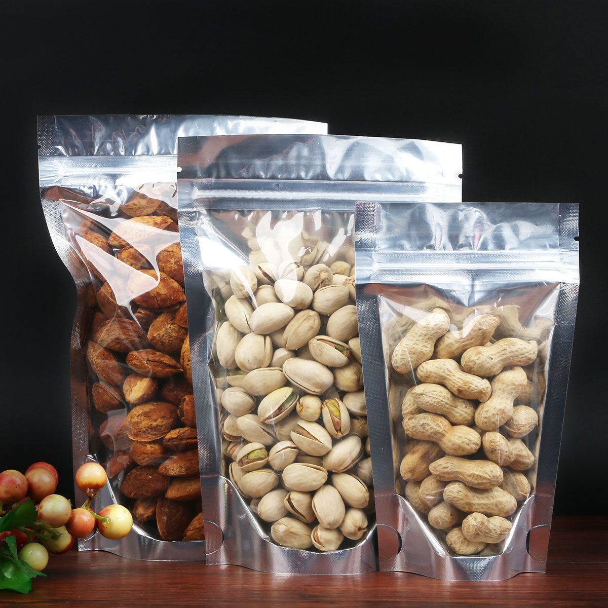 10pcs/pk Translucent Food Foil Bag Stand Up Bag Store Household Items 15-30cm