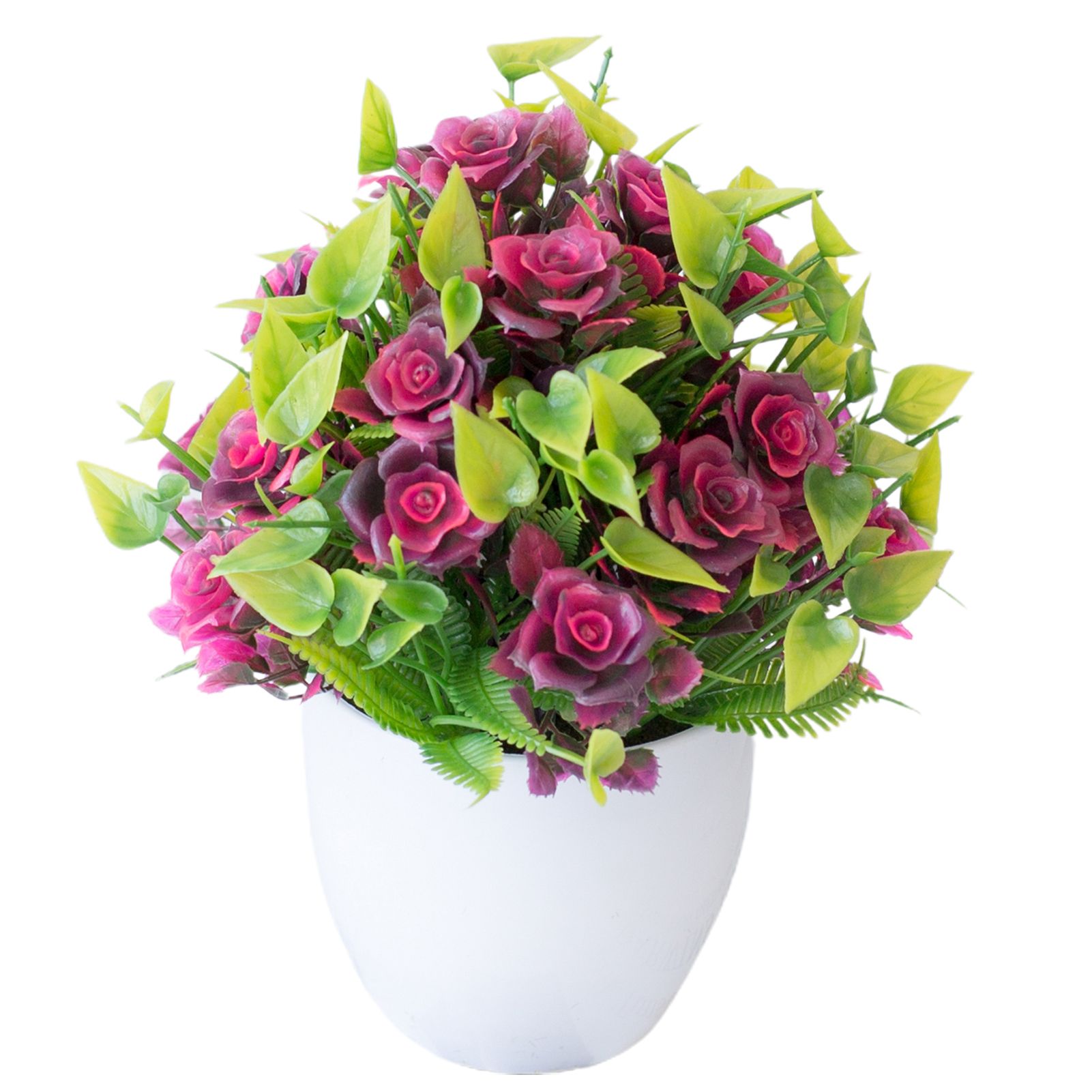 Artificial Colorfast Vivid Artificial Flower Bonsai with Pot